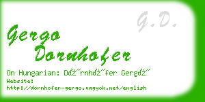 gergo dornhofer business card